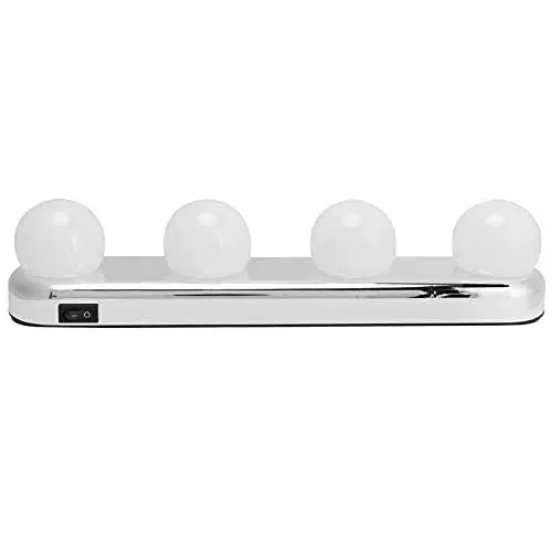 Produktbild: ZJchao LED-Make-up-Licht, 4 LEDs, Schminktisch-Licht, Make-up-Wandlampen-Set, Glühbirnen, Spiegellicht für Wohnzimmer, Badezimmer
