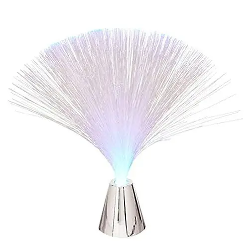 Produktbild: LEDMOMO Farbwechselndes Glasfaserlicht, batteriebetriebene LED-Glasfaserlampe, stimmungsvolles Nachtlicht für Hochzeit, Weihnachten, Party, Urlaub, ohne Batterie