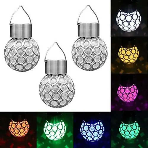 Produktbild: LEDMOMO Solarleuchten zum Aufhängen, Globus, Farbwechsel, LED, für Patio, Terrasse, Fensterdekoration, Partybaum, Gartenlampe
