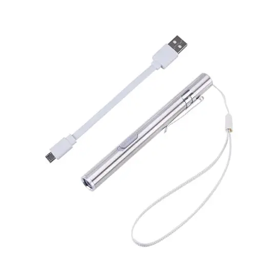 Produktbild: LEDMOMO Stift Medizinisches Licht, Stiftlicht, wiederaufladbare LED-Taschenlampe aus Edelstahl, Taschenlampe für Ärzte, Studenten, Ärzte
