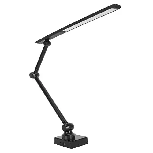 Produktbild: LED-Schreibtischlampe, Tragbare, Augenschonende Tischlampen mit 3 Beleuchtungsmodi, Touch-Steuerung, Schreibtischleuchte, Mehrfachwinkeleinstellung, Bürolampe, 10 W, USB-Leselampe