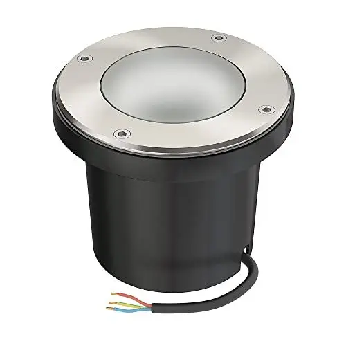 Produktbild: ledscom.de Bodeneinbauleuchte BOFU für außen, IP67, schwenkbar, edelstahl, rund, 150mm Ø, 1x GU10 max. 15W, Milchglas
