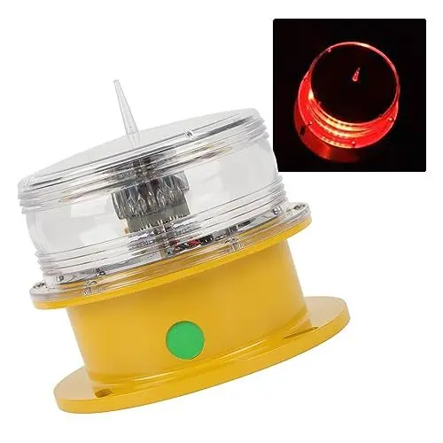Produktbild: LED-Solar-Dock-Licht, Superhelle IP68-wasserdichte Boots-Sicherheitsleuchte (Rot)