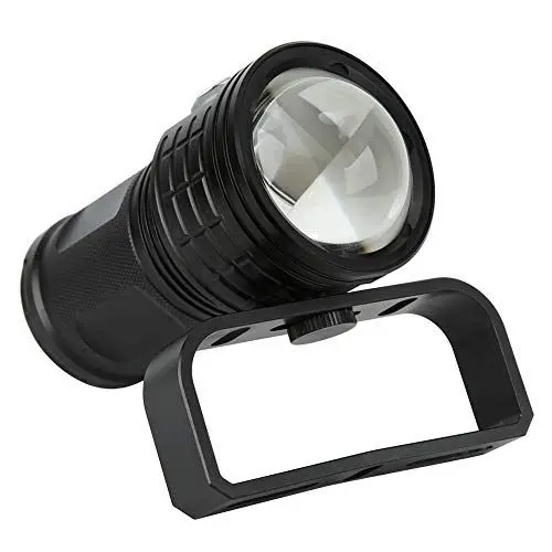 Produktbild: Acouto LEDTaschenlampe, QX3 10800LM wasserdichte LED Taschenlampe COB Unterwasser 80M Fotografie Video Tauchen Fülllicht für Nachthöhlenforschung Erkunden Angeln(Schwarz)