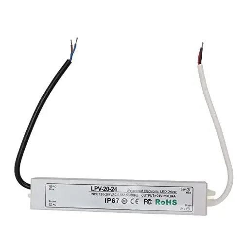 Produktbild: LED-Treiber-Netzteil, Transformator-Adapter für LED-Überwachungskameras, Lampen, Digitale Produkte, IP67, Wasserdicht, 24-V-Niederspannungsausgang, Integrierter Schutz, 85–264 V