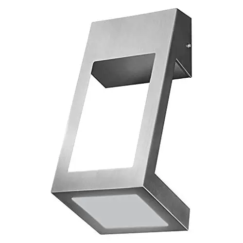 Produktbild: LEDVANCE LED Wand- und Deckenleuchte, Design Leuchte in eckiger Optik für Außen, Warmweiß (3000K), Edelstahl, 7W, ENDURA STYLE EDGE WALL UPDOWN