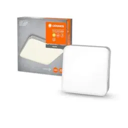 Produktbild: LEDVANCE LED Wand- und Deckenleuchte, quadratische Leuchte mit Bewegungsmelder für Innen, Betriebsarten per Klick änderbar, Warmweiß (3000K), 430mm x 430mm, ORBIS SQUARE CLICK SENSOR