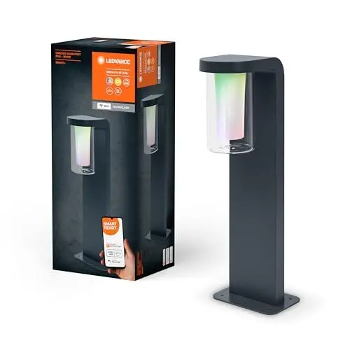 Produktbild: LEDVANCE SMART+ CASCADE 50CM Post - dimmbare LED Standleuchte dunkelgrau für Außen mit hochwertigem Aluminium-Gehäuse, RGB-Farbsteuerung, 10 W, 3000 Kelvin warmweiß, 420 Lumen, IP44