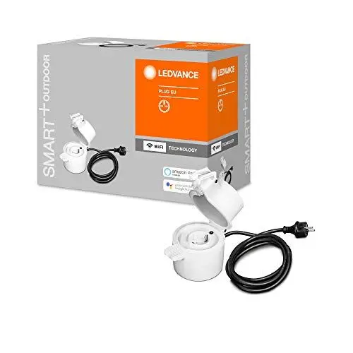 Produktbild: LEDVANCE SMART+ Schaltbare Steckdose für Aussen mit WiFi-Technologie, mit Strom Vermessung, Kompatibel mit Google und Alexa Voice Control, Steuerung per Fernbedienung möglich, 1er-Pack