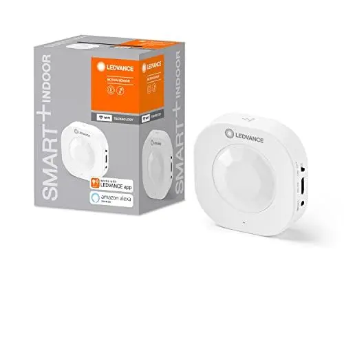 Produktbild: LEDVANCE SMART+ Sensor mit WiFi Technologie, Kabeloser smarter Bewegungsmelder, Benachrichtigung bei Bewegung, aktiviert smarte Geräte und Szenen, 4er-Pack