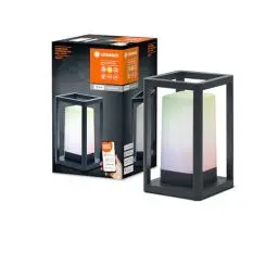 Produktbild: LEDVANCE SMART+ WIFI TABLE FRAME POWERBANK 20,3cm, dimmbares Windlicht, Aluminium-Gehäuse, Akku und Powerbank-Funktion integriert, RGB-Farbsteuerung, 5 W, 270 Lumen, warmweiß 3000 K, IP 44