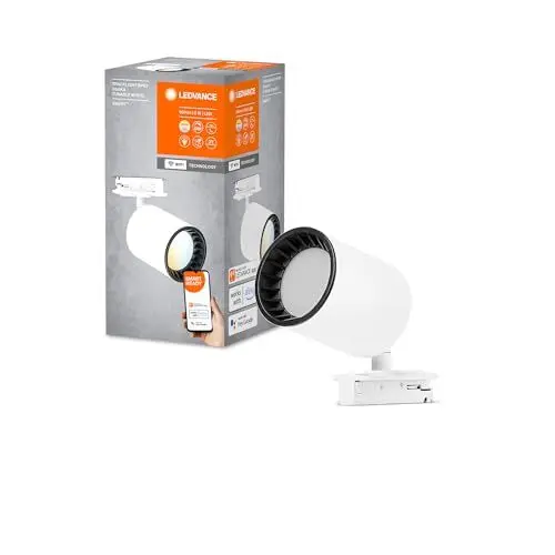 Produktbild: LEDVANCE SMART+ WiFi-Tracklight Schienensystem Leuchtenkopf, weiß, 8W, 500lm, ausrichtbarer Leuchtenkopf, regulierbares Weißlicht (3000K-6500K), App-steuerbar, kompatibel mit Amazon, Google und Co.