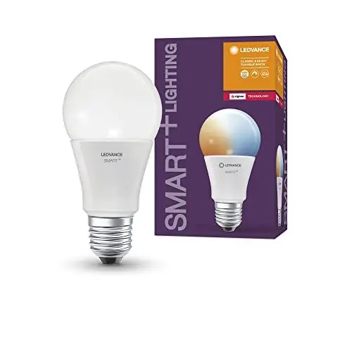 Produktbild: LEDVANCE Smart+ Lampe mit ZigBee Technologie, 9W, A60, matt, Sockel E27, Lichtfarbe Tunable White, 806lm, 1er Pack