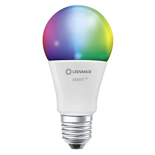 Produktbild: LEDVANCE Smarte LED-Lampe mit WiFi Technologie, Sockel E27, Dimmbar, Lichtfarbe änderbar (2700-6500K), RGB Farben änderbar, ersetzt Glühlampen mit 60 W, SMART+ WiFi Classic Multicolour, 2er-Pack