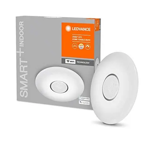 Produktbild: LEDVANCE Smarte LED Wand-und Deckenleuchte für Innen mit WiFi Technologie, Lichtfarbe änderbar (3000K-6500K), Weiss, 410mm, Kompatibel mit Google und Alexa Voice Control, SMART+ WIFI ORBIS KITE