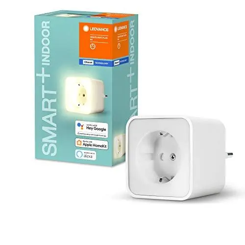 Produktbild: LEDVANCE Smarte schaltbare Steckdose mit Nachtlicht für Innen, speziell für Alexa, ZERO TOUCH SETUP - einfache Einrichtung nur per Klick, zur Einbindung konventioneller Geräte ins SmartHome, ZTS-ready
