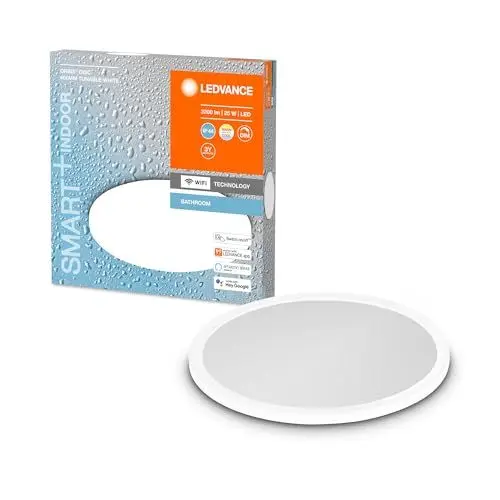 Produktbild: LEDVANCE Smart LED Badezimmerlampe white, 25W, 3200LM, 3000-6500K, 40cm, IP44, Orbis Disc Wandleuchte, Badezimmerleuchte mit Wifi Technologie, dimmbar, steuerbar über App und Sprachassistenten