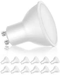 Produktbild: LEDYA GU10 LED Lampen Warmweiss, Energieklasse D, 3.5W/3000K/420lm (50W Halogenlampe Ersetzt) Lebensdauer Bis zu 30,000 Stunden Leuchtmittel, Abstrahlwinkel 120° Nicht Dimmbar LED Glühbirne, 12er-Pack