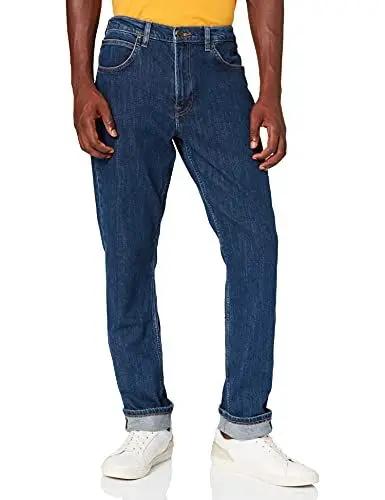 Produktbild: Lee Brooklyn Straight Herren Jeans, Dark Stonewash, 48W / 34L