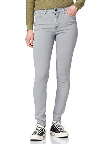 Produktbild: Lee Damen Scarlett High Jeans, Light Grey, 25W / 31L