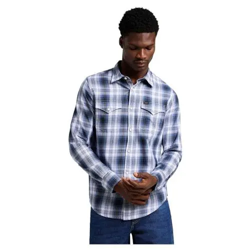 Produktbild: Lee Men's CLEAN Western Shirt, Drama Blue, M