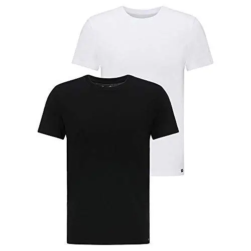 Produktbild: Lee Mens Twin Pack Crew Black White T-Shirts, 5XL