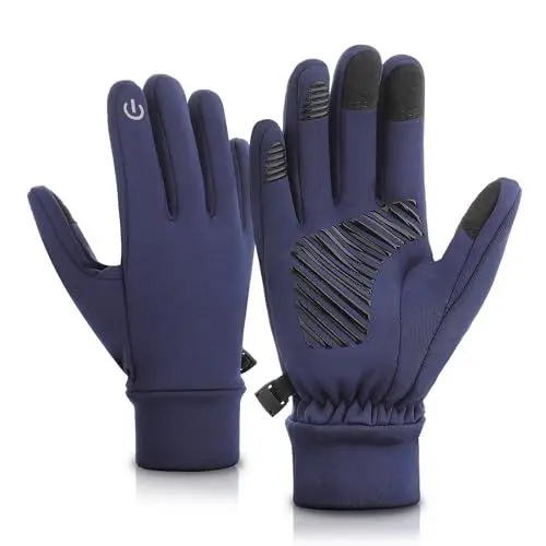 Produktbild: Leeboom Handschuhe Kinder Warme Fahrradhandschuhe Kinder Fleece Handschuhe Kinder Wasserdicht Reithandschuhe Kinder mit Winddicht Anti-Rutsch für Jungen Mädchen