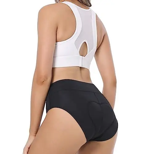 Produktbild: Leeboom Radunterhose Damen Gepolstert Atmungsaktive Fahrradunterhose Damen Schnell Trocknenden Radsport Unterhose Elastische mit 3D Gel Sitzpolster