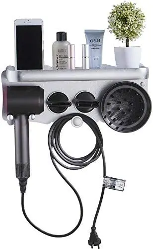 Produktbild: Leekayer Supersonic Haartrockner Wandhalterung, Dyson Haartrockner Halterung, für Dyson Haartrockner Zubehörhalter, Punch-Free Haartrockner Halter Bad Lagerregal Pflegewerkzeuge (Splitter)