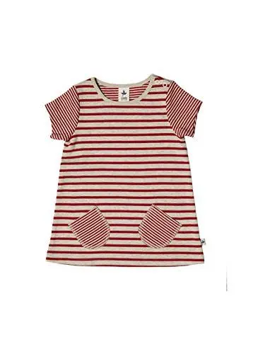 Produktbild: Leela Cotton Girl's Sommerkleid, Ziegelrot/beige-Melange Dress, 116