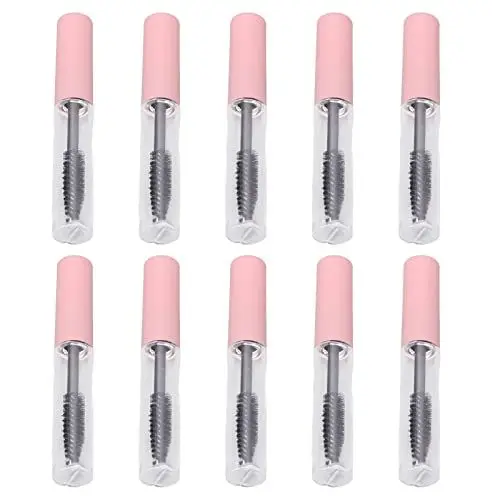 Produktbild: Leere Mascara-Röhre, klar 10 Stück 5 ml Gewinde-Schraubdeckel-Wimperntusche-Flasche Flasche Verhindert Auslaufen für Wimpernwachstum Öl für die Reise