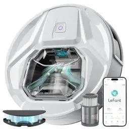 Produktbild: LEFANT M320 Saugroboter, 6.000Pa Staubsauger Roboter mit Präzise-Entfernungs-Navigation, Sichtbar 800ML Staubbehälter, 210Mins, WLAN/App, Ideal für Tierhaare, Teppiche