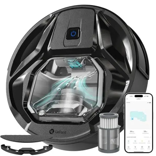 Produktbild: LEFANT M320 Saugroboter mit Wischfunktion 3 in 1, 6.000Pa Staubsauger Roboter mit Präzise-Entfernungs-Navigation, Sichtbar 800ML Staubbehälter, 240Mins, WLAN/App, Ideal für Tierhaare, Teppiche