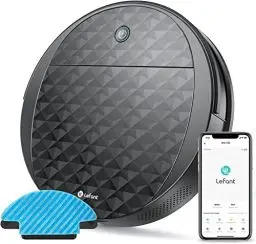 Produktbild: LEFANT Saugroboter, 3200Pa Staubsauger Roboter Superschlank mit 150Min Laufzeit WLAN/App/Alexa Sprachsteuerung für Tierhaare, Boden, Teppich mit Trockene und Feuchte Tücher-M213S