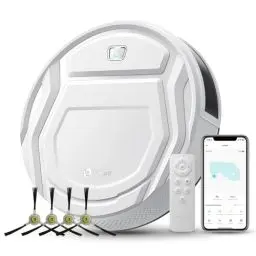 Produktbild: LEFANT Saugroboter mit Fernbedienung, 2200Pa Staubsauger Roboter, 120Mins Max, WLAN Roboterstaubsauger, Selbstaufladend, App/Alexa, Ideal für Tierhaare, Teppich, Hartboden 210P