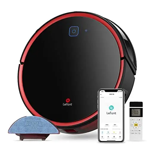 Produktbild: LEFANT Saugroboter mit Wischfunktion, 2600Pa WLAN Staubsauger Roboter, Kompatibel mit Alexa und APP, Roboterstaubsauger für Harter Boden, Teppiche, Fliesen, Laminat, Tierhaar Optimiert, T700