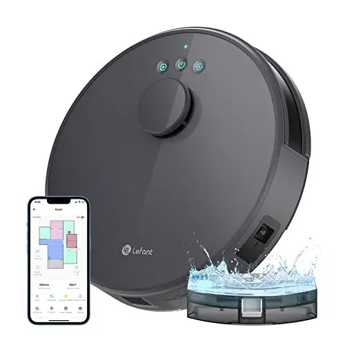 Produktbild: LEFANT Saugroboter mit Wischfunktion, 4000Pa Saugleistung Staubsauger Roboter 200min Laufzeit, Mehrstufiges Mapping, mit No-Go-Zonen, Saug und Wischroboter für Tierhaare, Teppiche und Hartböden