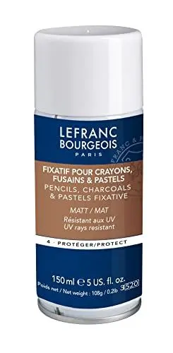Produktbild: Lefranc Bourgeois 300224 Cristal Fixative, Fixativ das Kohle-, Buntstift- und Pastellzeichnungen schützt, Alterungsbeständig - 150ml Spray