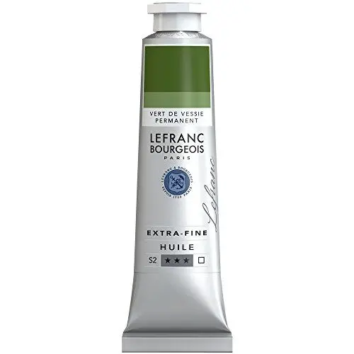 Produktbild: Lefranc Bourgeois 405108 extra feine Ölfarbe in Künstlerqualität aus hochwertigen Pigmenten, lebendige Farben, hohe Lichtechtheit, 40ml Tube - Saftgrün Permanent