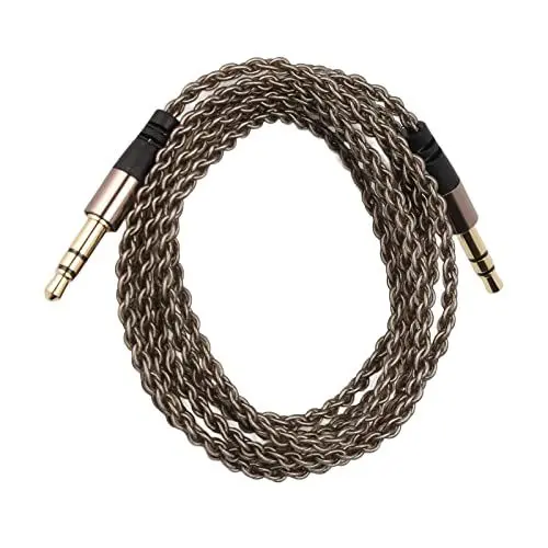 Produktbild: Leftwei AUX-Kabel 3,5 Mm Audiokabel – Versilbertes Kupfer 3,5 Mm Stecker auf Stecker Stereo-Audiokabel für Auto, Kopfhörer, Smartphones/Tablets, Notebooks/Laptops, MP3-Player und