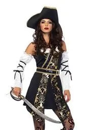 Produktbild: Leg Avenue 8556302054 Ua85563md Pirate Fasching Kostüm, Weiß, Größe: M (EUR 38-40)