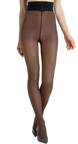 Produktbild: Leg Vanilla Thermo Strumpfhose Damen,Opake Strumpfhose mit Sheer-Effekt, Strumpfhosen Damen Winter, Thermostrumpfhosen für damen(Black-L)
