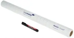 Produktbild: Legamaster 7-159000 Magic-Chart Flipchart, elektrostatische Folie für verschiedene Oberflächen, gerollt 25 Blatt (je 60 x 80 cm), Kariert