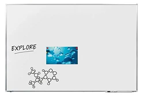 Produktbild: Legamaster Premium Plus Whiteboard – weiß – 100 x 150 cm - Magnettafel aus emailliertem Stahl inklusive Wandhalterung und Whiteboardmarker - trocken abwischbar