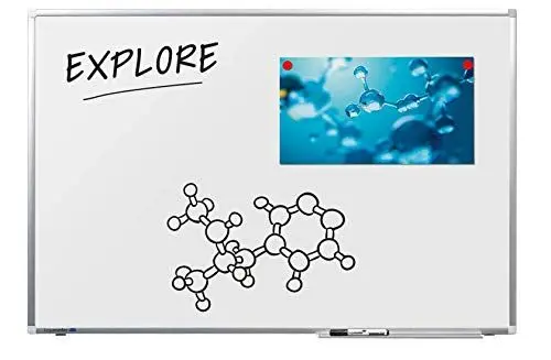 Produktbild: Legamaster Premium Plus Whiteboard – weiß – 60 x 90 cm - Magnettafel aus emailliertem Stahl inklusive Wandhalterung und Whiteboardmarker - trocken abwischbar