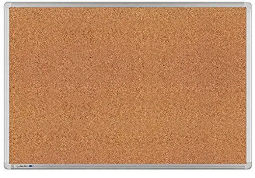 Produktbild: Legamaster Universal Korktafel - 60x90cm - Pinnwand zum Aufhängen inklusive Wandhalterung - aus Naturkork mit Aluminiumrahmen zum Anheften von Notizen