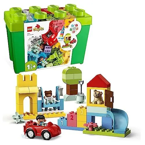Produktbild: LEGO 10914 DUPLO Deluxe Steinebox, Lernspielzeug mit Bausteinen und Aufbewahrungsbox, Kreativbox für Babys und Kleinkinder von 1,5 - 3 Jahre, Geschenkset