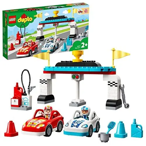 Produktbild: LEGO 10947 DUPLO Rennwagen Spielzeugautos, Kleinkinder Spielzeug, Kinderspielzeug ab 2 Jahre