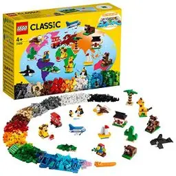Produktbild: LEGO 11015 Classic Einmal um die Welt Steine, Spielzeug für Kleinkinder ab 4 Jahre mit Bausteinen und baubaren Tieren