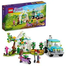 Produktbild: LEGO 41707 Friends Baumpflanzungsfahrzeug, Blumengarten-Spielzeug Mit Spielzeugauto Und Tierfiguren, Set Als Geschenk Für Kindergeburtstag